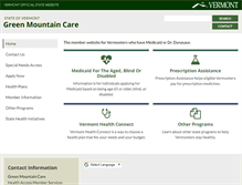 Tablet Screenshot of greenmountaincare.org